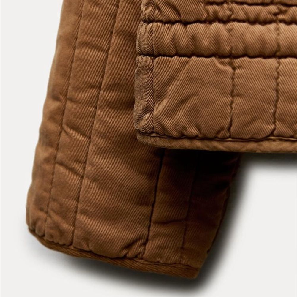 ZARA WASHED EFFECT QUILTED JACKET ZW COLLECTION - Picture 2 of 12